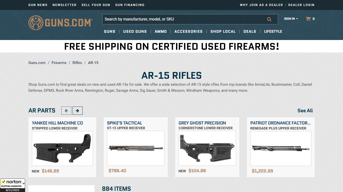 AR-15 Rifles For Sale - New & Used :: Guns.com