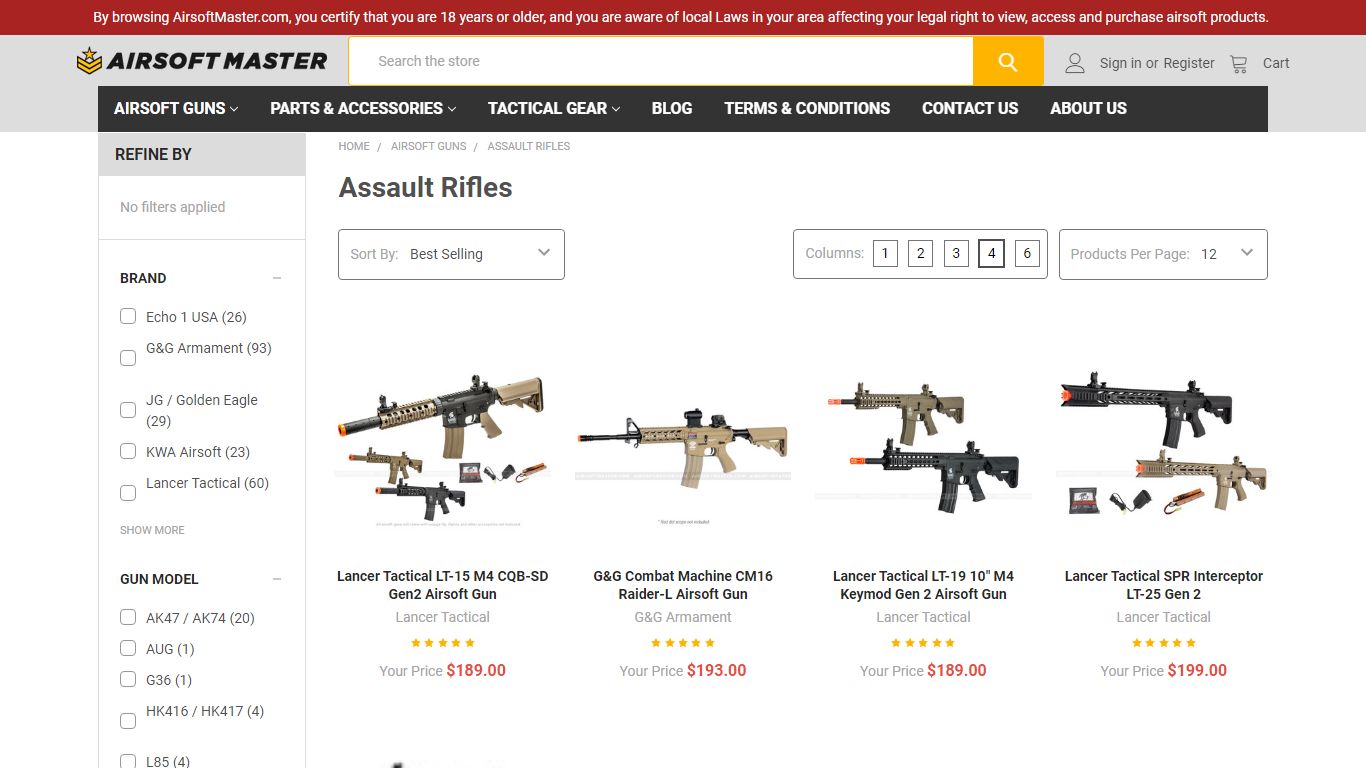 Airsoft Assault Rifles at AirsoftMaster.com