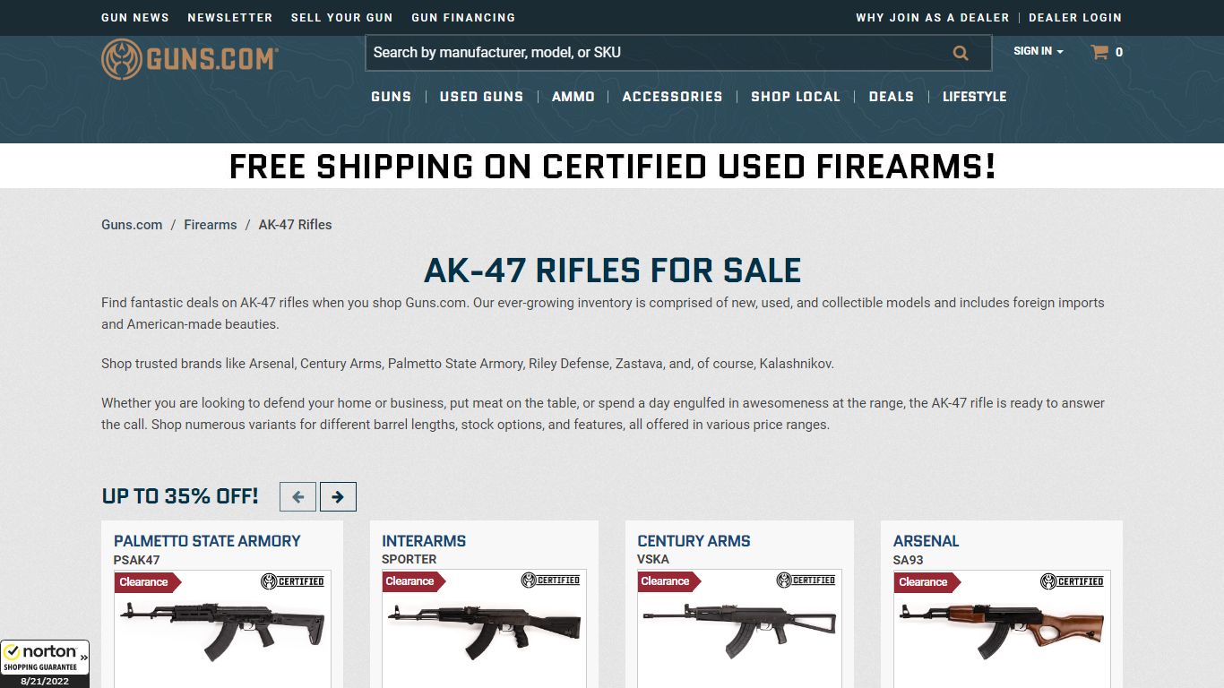 AK-47 Rifles | New & Used :: Guns.com